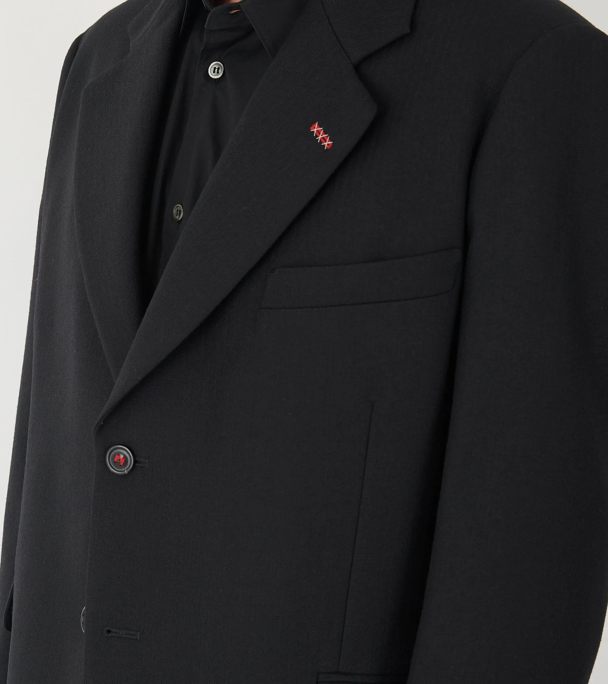 Herringbone Wool Jacket Black sold by Dr. Adams product image thumbnail 5