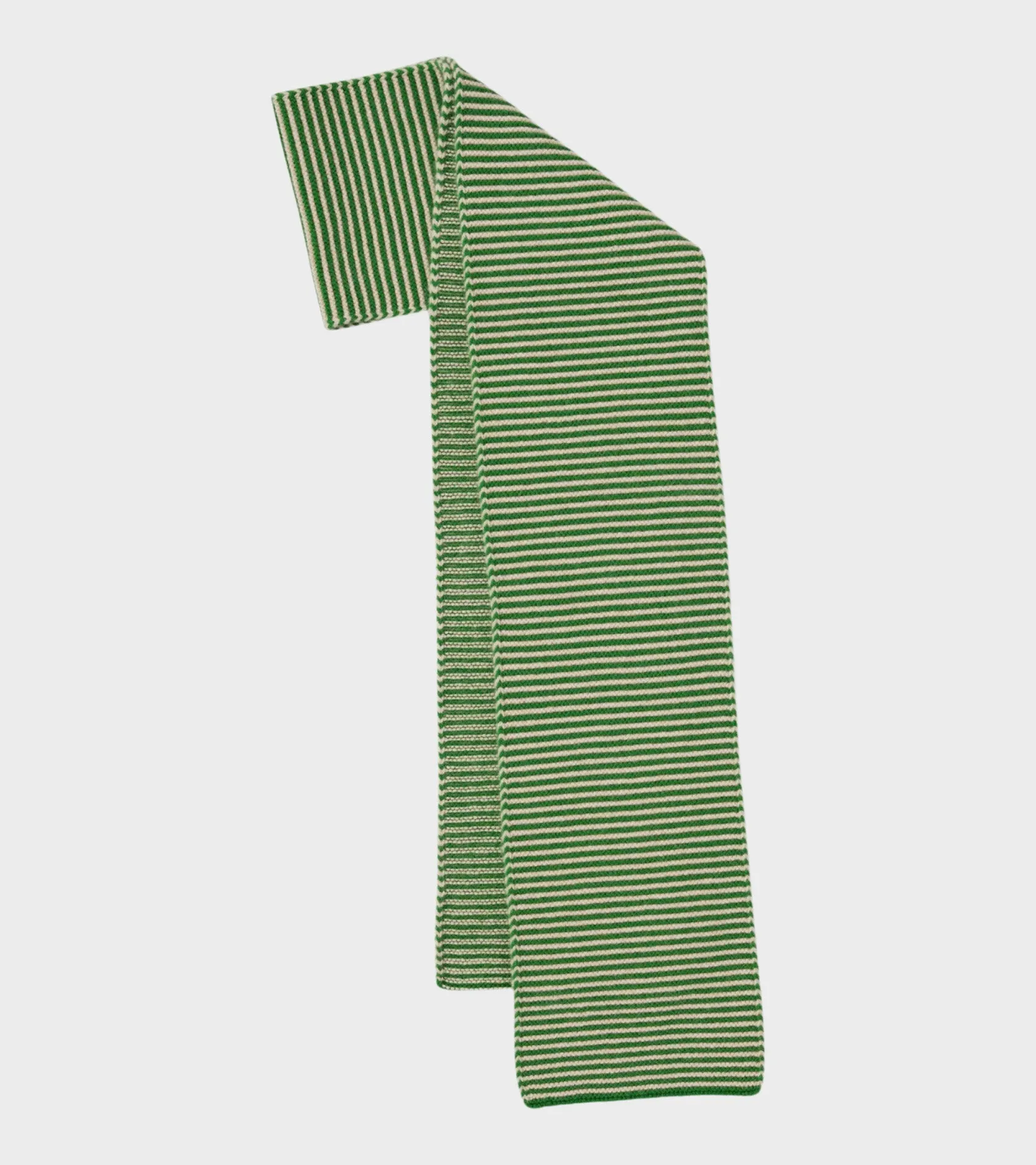 Large Striped Garter Stitch Scarf Pagoda/Oatmeal sold by Dr. Adams