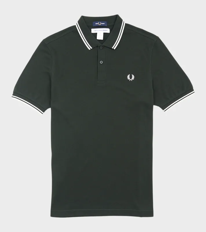 X Fred Perry Strong Will Polo Dark Green made by Comme des Garcons