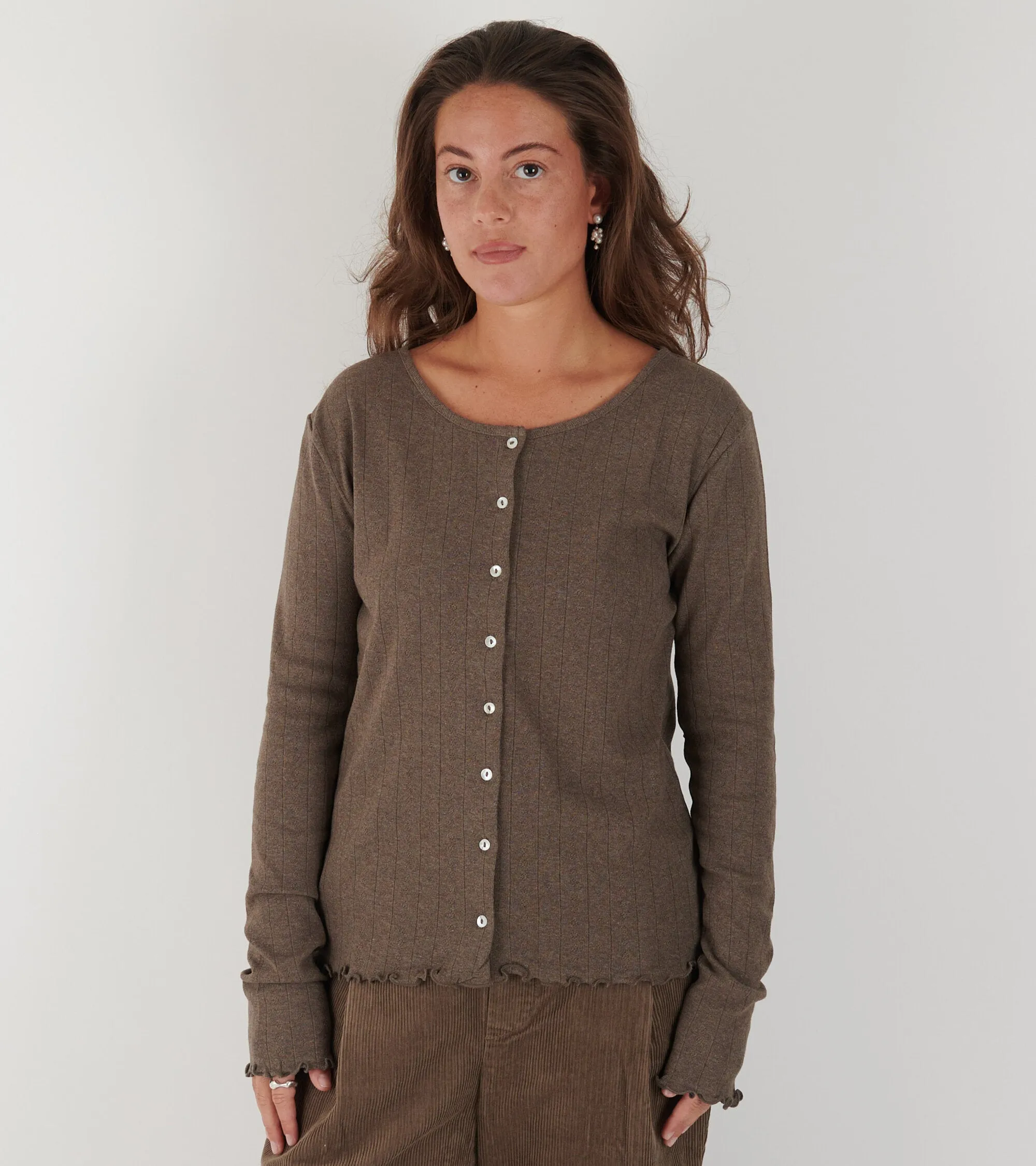 Edie Cardigan Brown Melange sold by Dr. Adams product image thumbnail 2