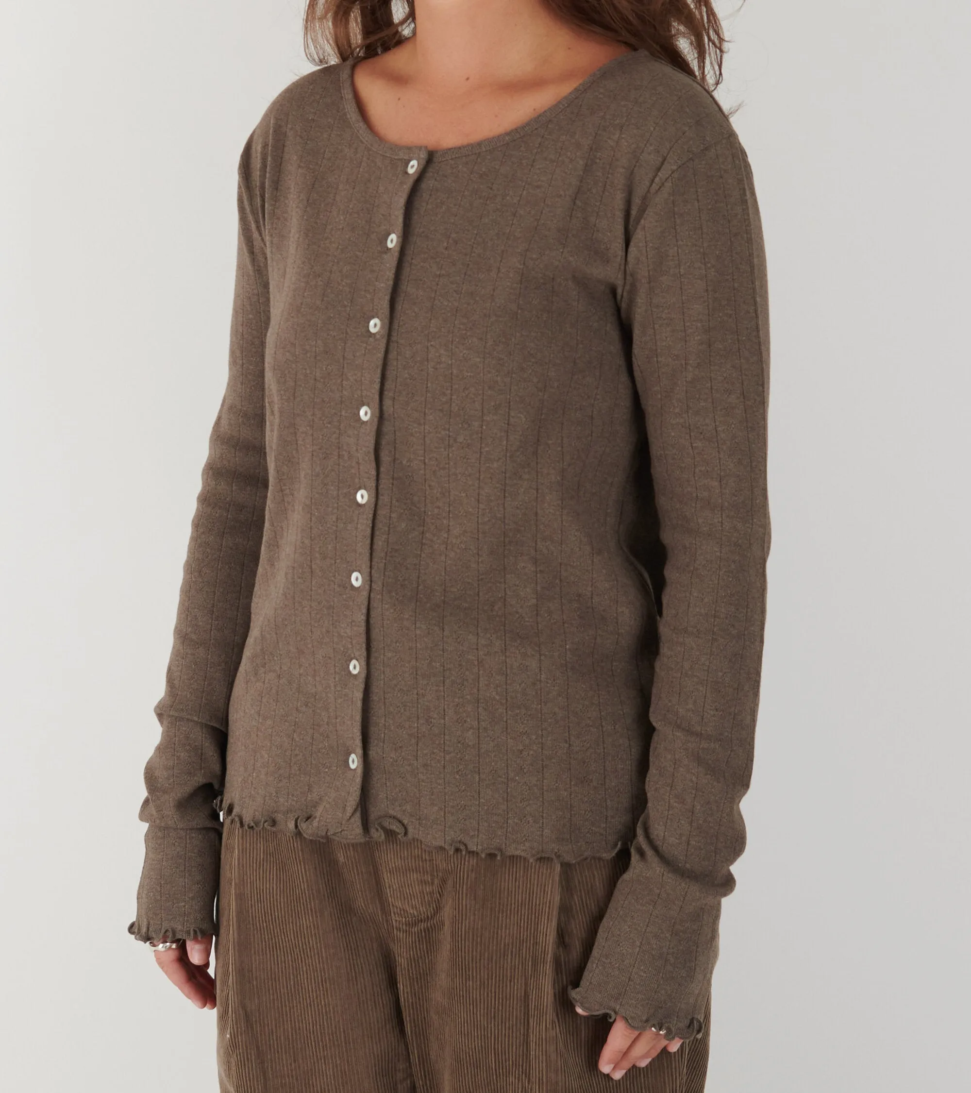 Edie Cardigan Brown Melange sold by Dr. Adams product image thumbnail 3