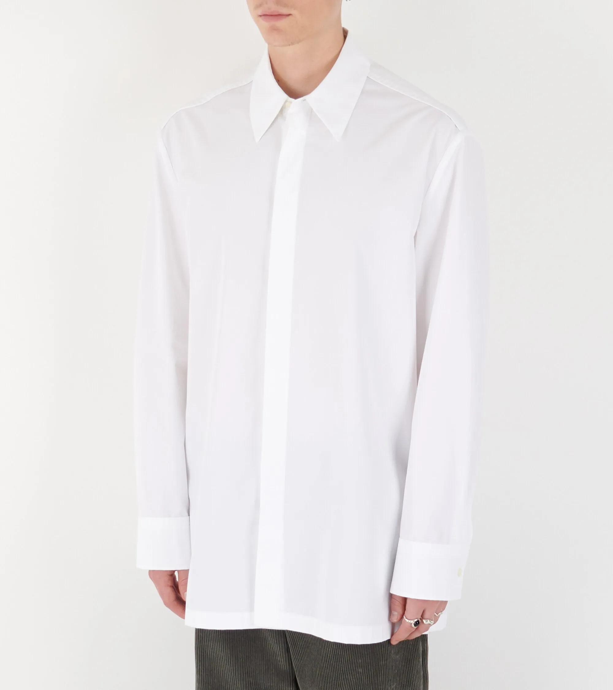 Heavy Organic Poplin Shirt White sold by Dr. Adams product image thumbnail 3