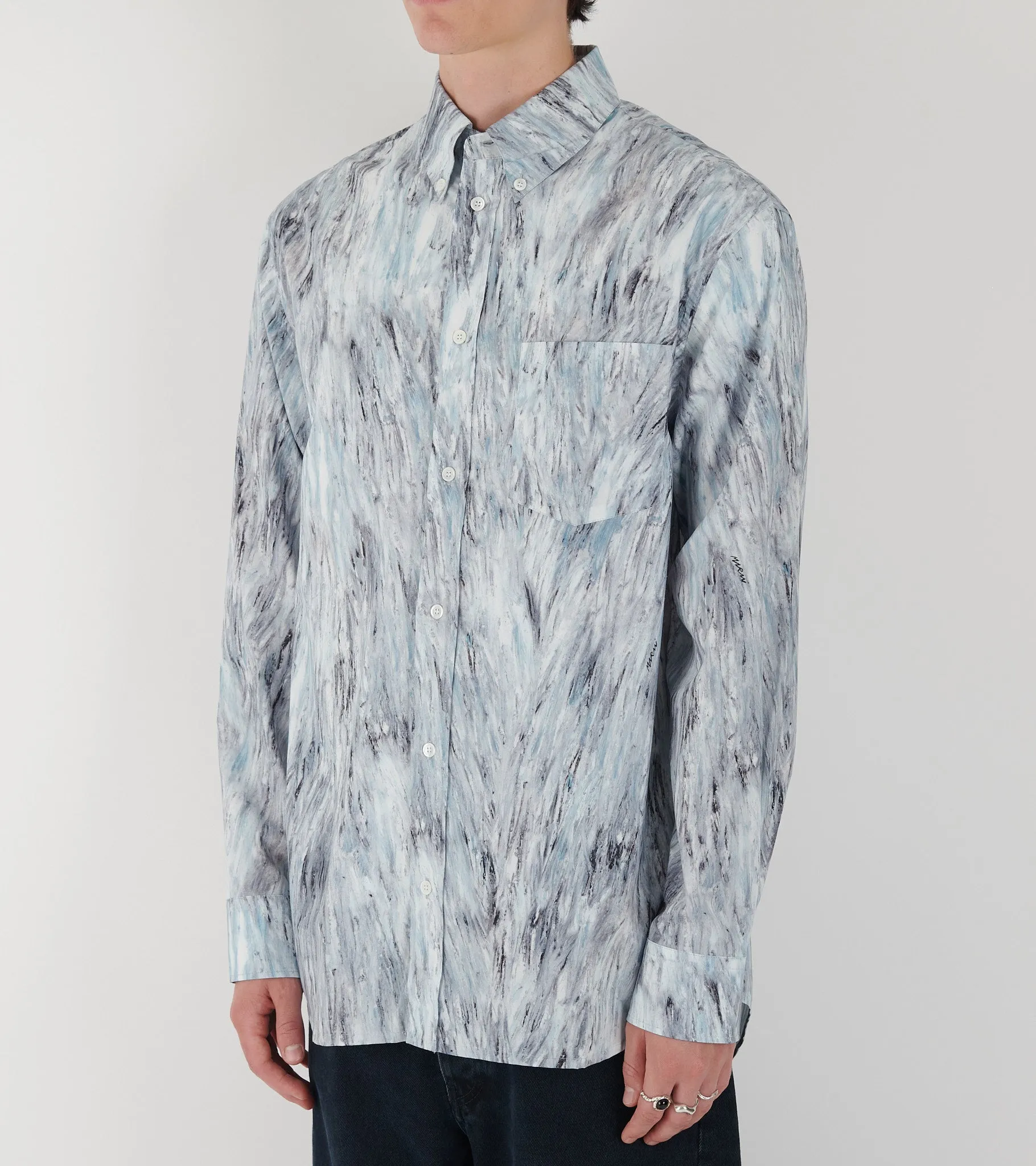 Fuzzy Crayon Poplin Shirt Frost sold by Dr. Adams product image thumbnail 4