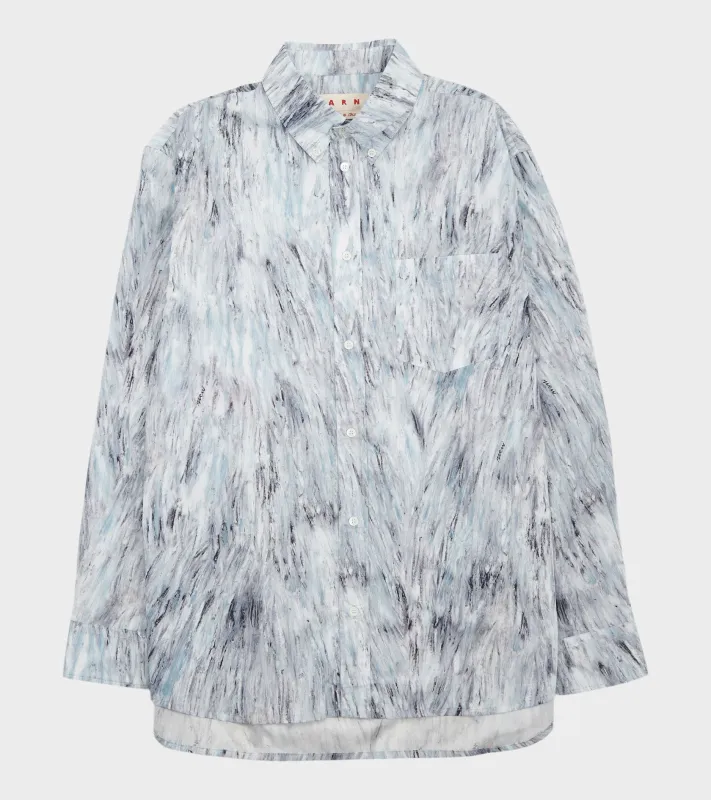 Fuzzy Crayon Poplin Shirt Frost made by Marni