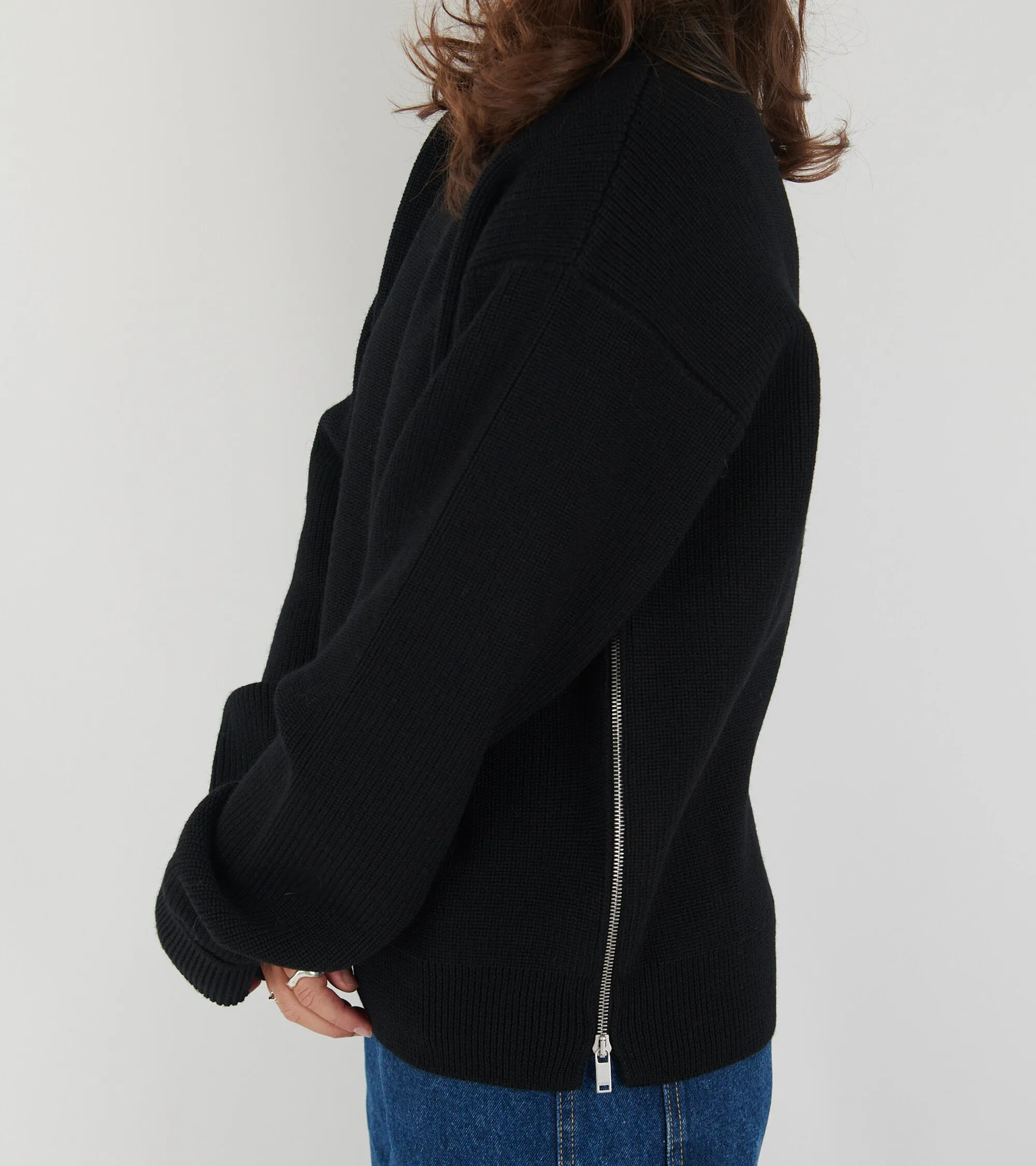 Pure Wool Zip Knit Black sold by Dr. Adams product image thumbnail 2