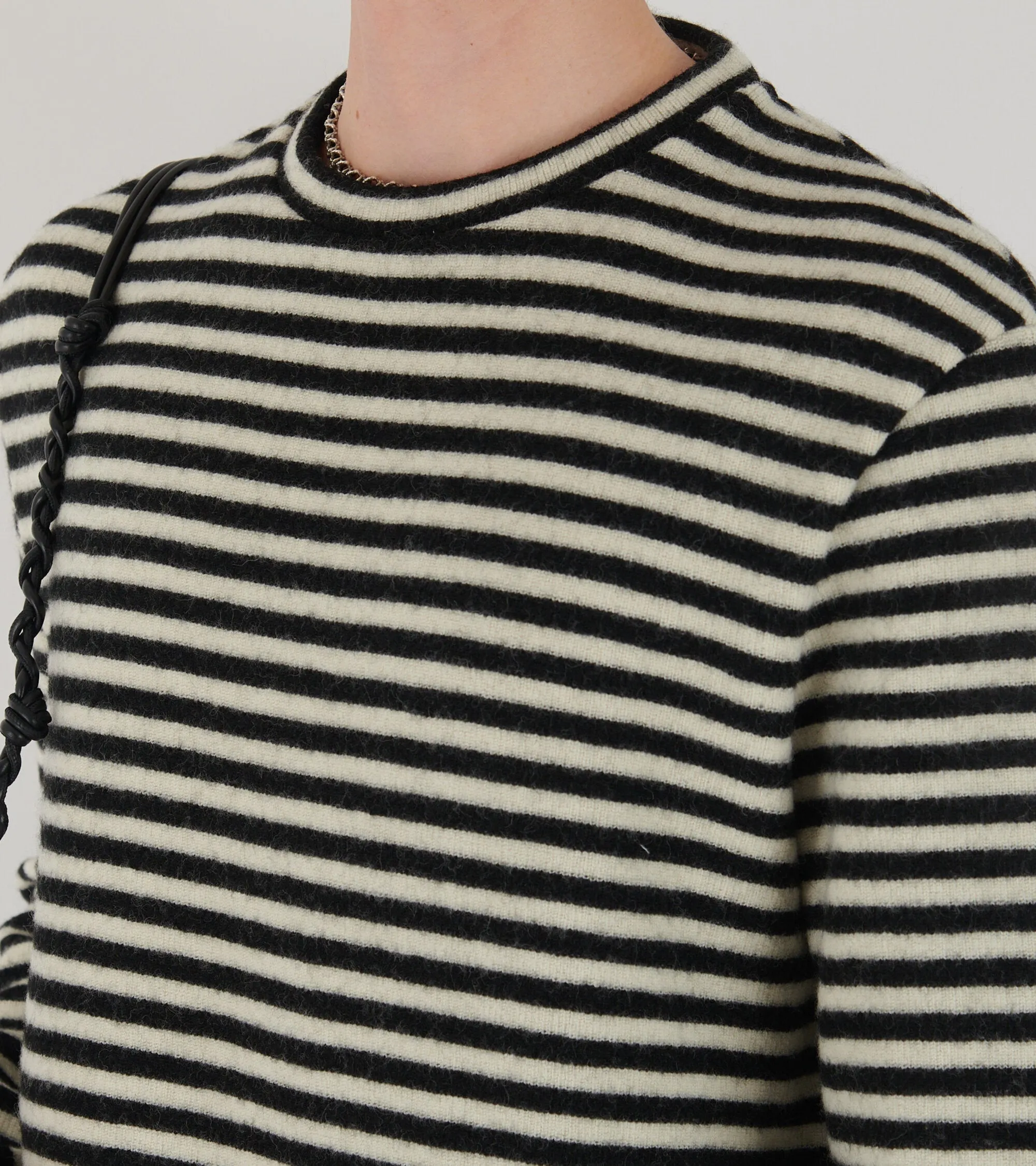 Striped Boiled Wool Knit Off-white/Black sold by Dr. Adams product image thumbnail 5