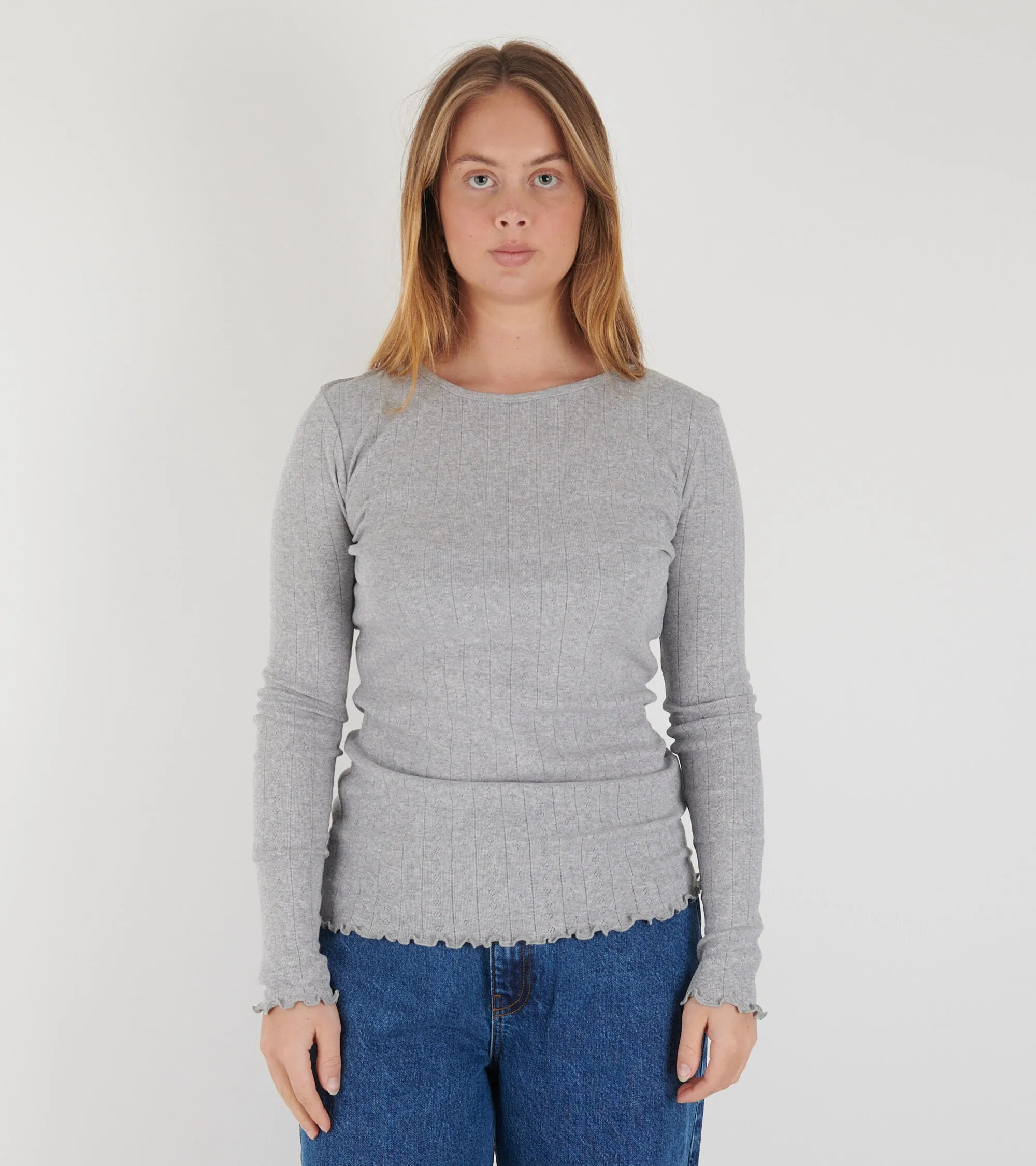 Edie Blouse Grey Melange sold by Dr. Adams product image thumbnail 2