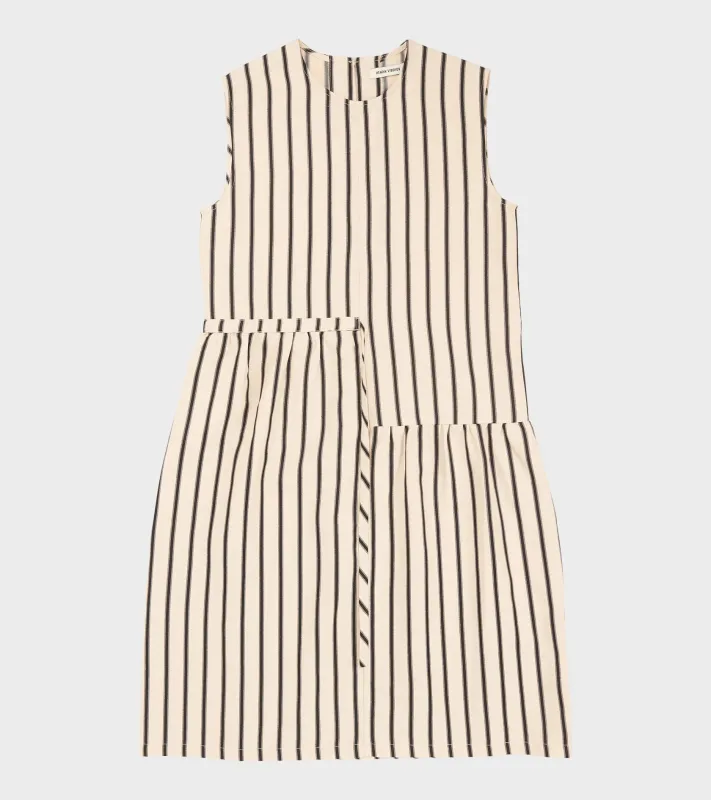 Mismatch Dress Creme Black Stripe sold by Dr. Adams