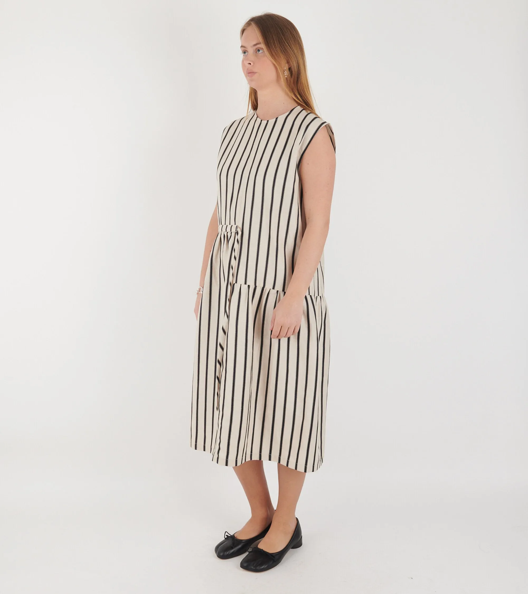 Mismatch Dress Creme Black Stripe sold by Dr. Adams product image thumbnail 5