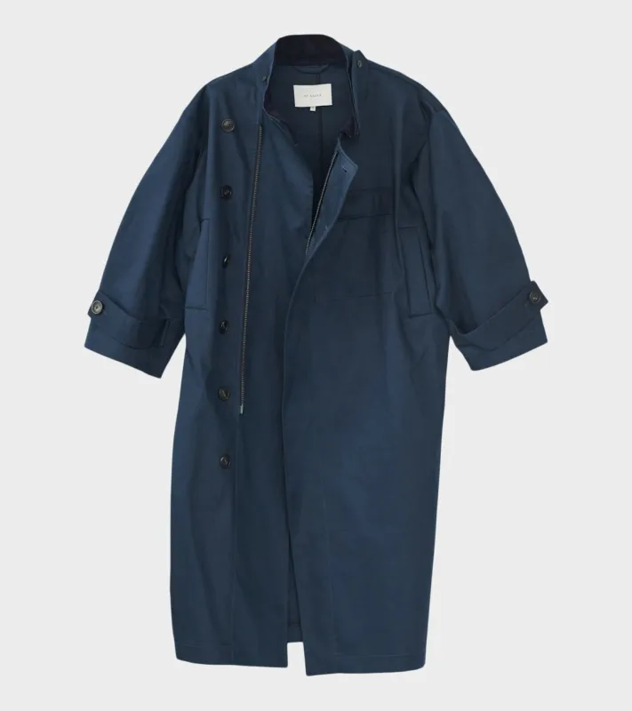 Water Resistant Coat Navy made by AF Agger