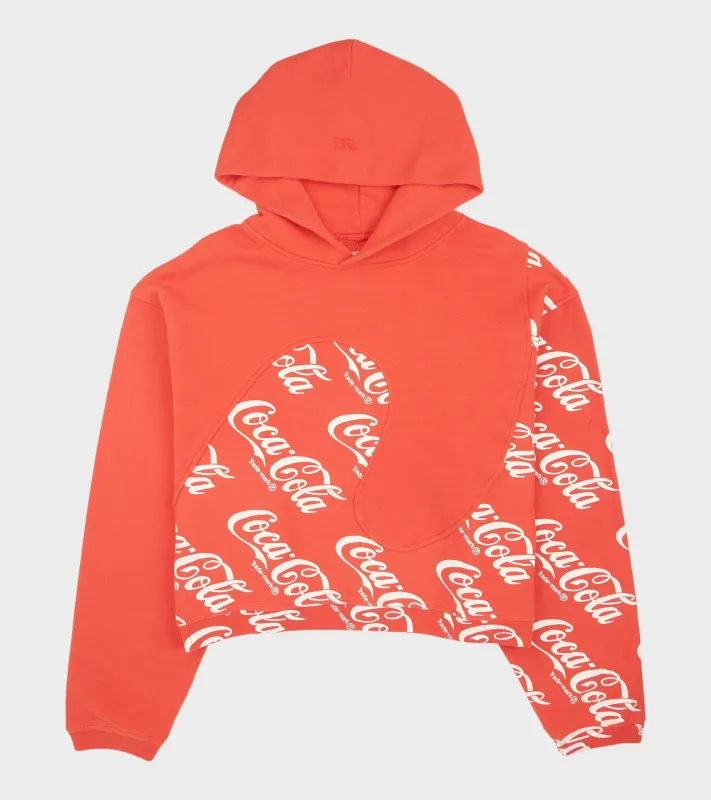 Coca Cola Swirl Hoodie Red made by ERL
