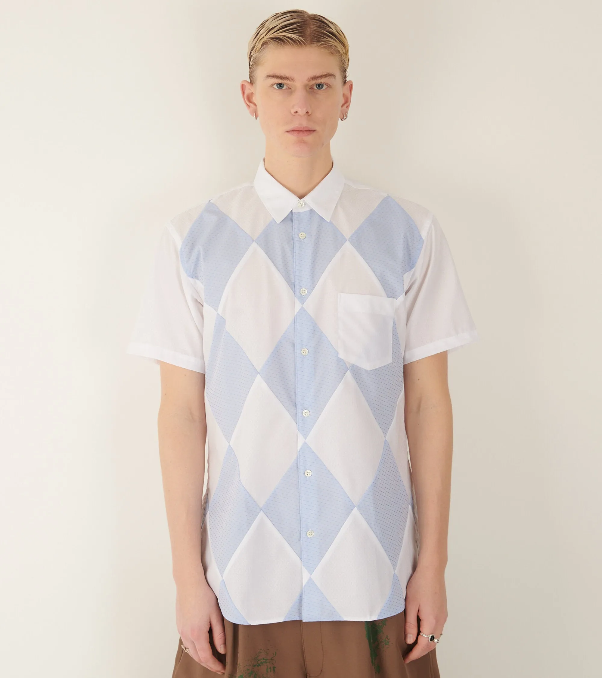 Patchwork Shirt White/Light Blue sold by Dr. Adams product image thumbnail 2