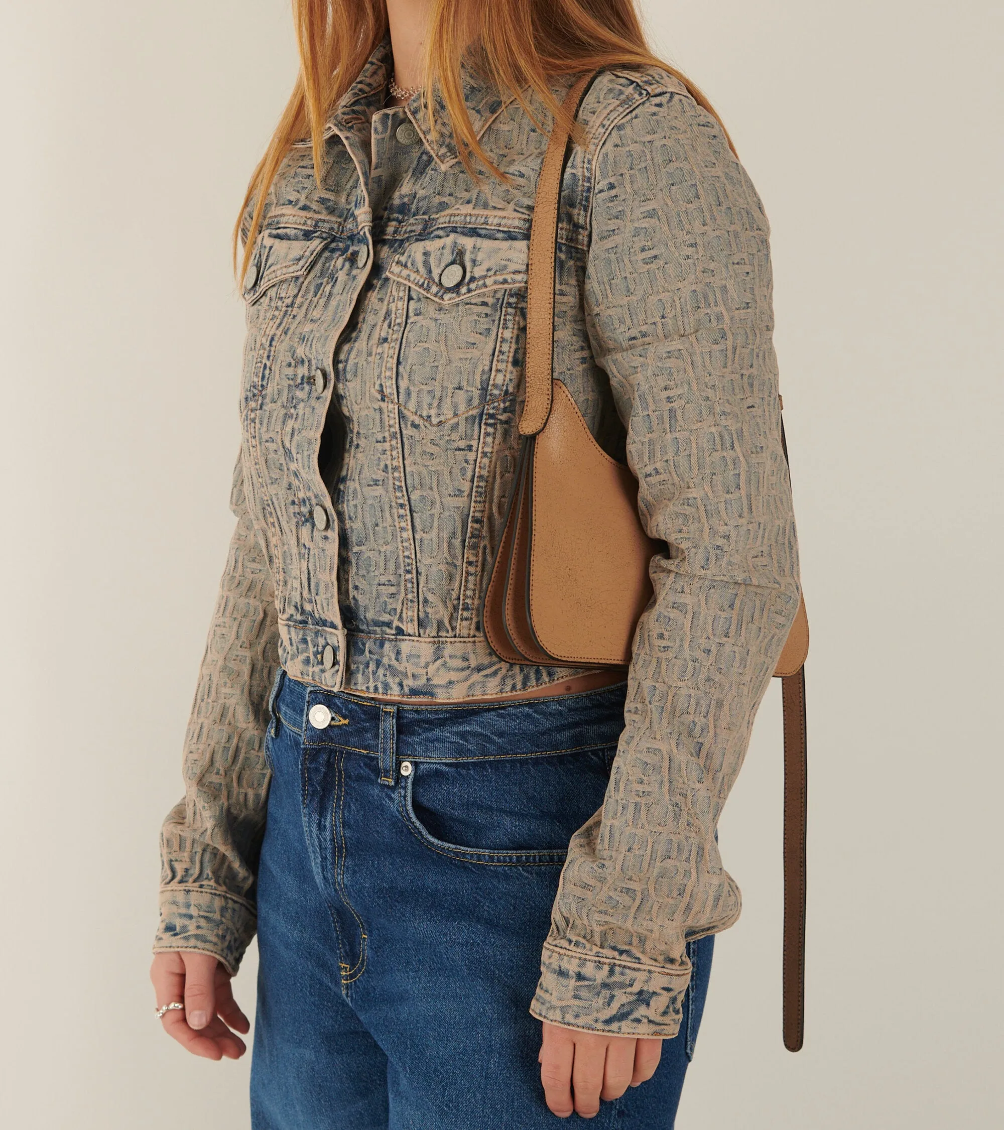 Cropped Monogram Denim Jacket Blue/Beige sold by Dr. Adams product image thumbnail 3