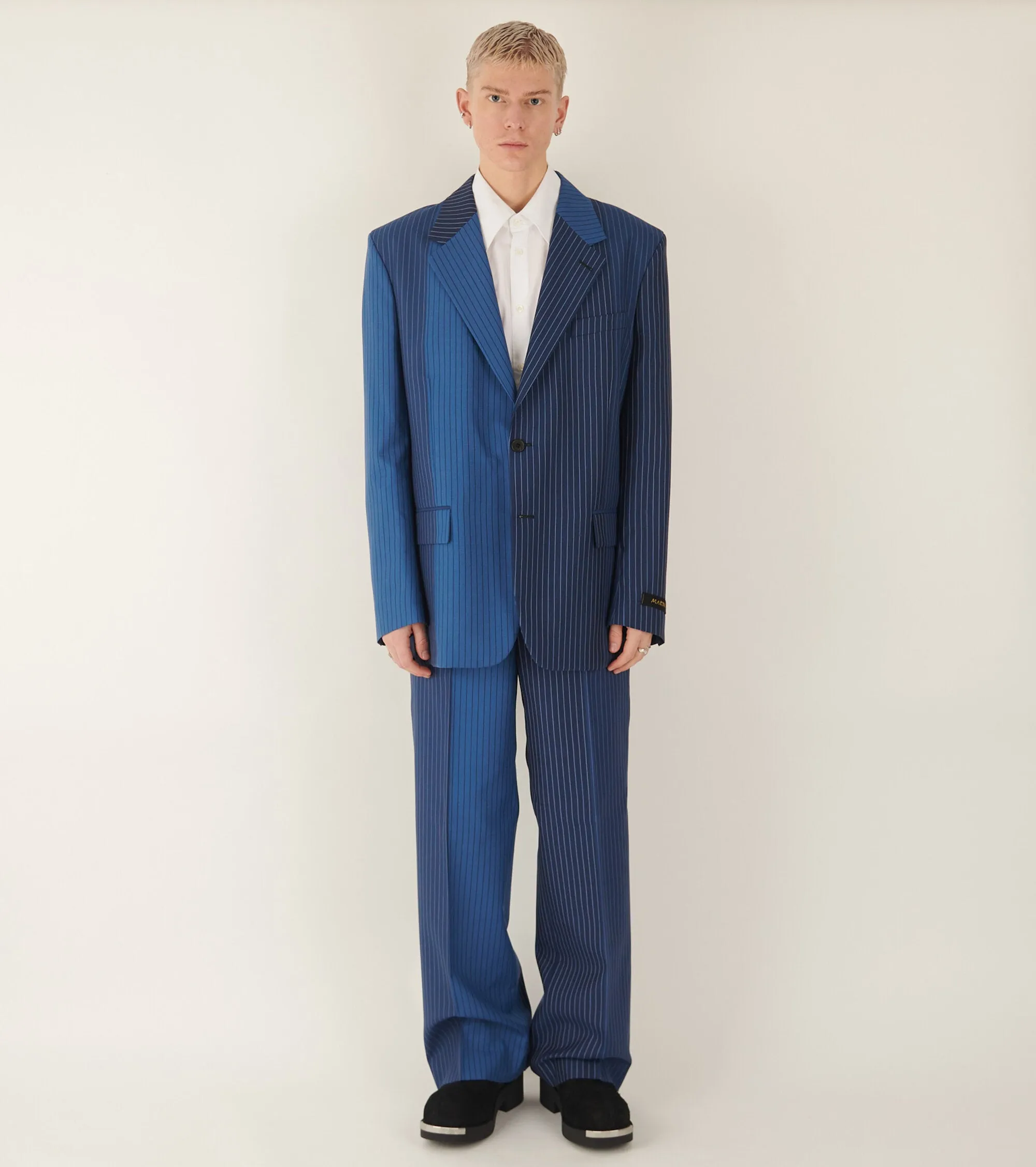 Degrade Pinstripe Wool Blazer Blue Mix sold by Dr. Adams product image thumbnail 3