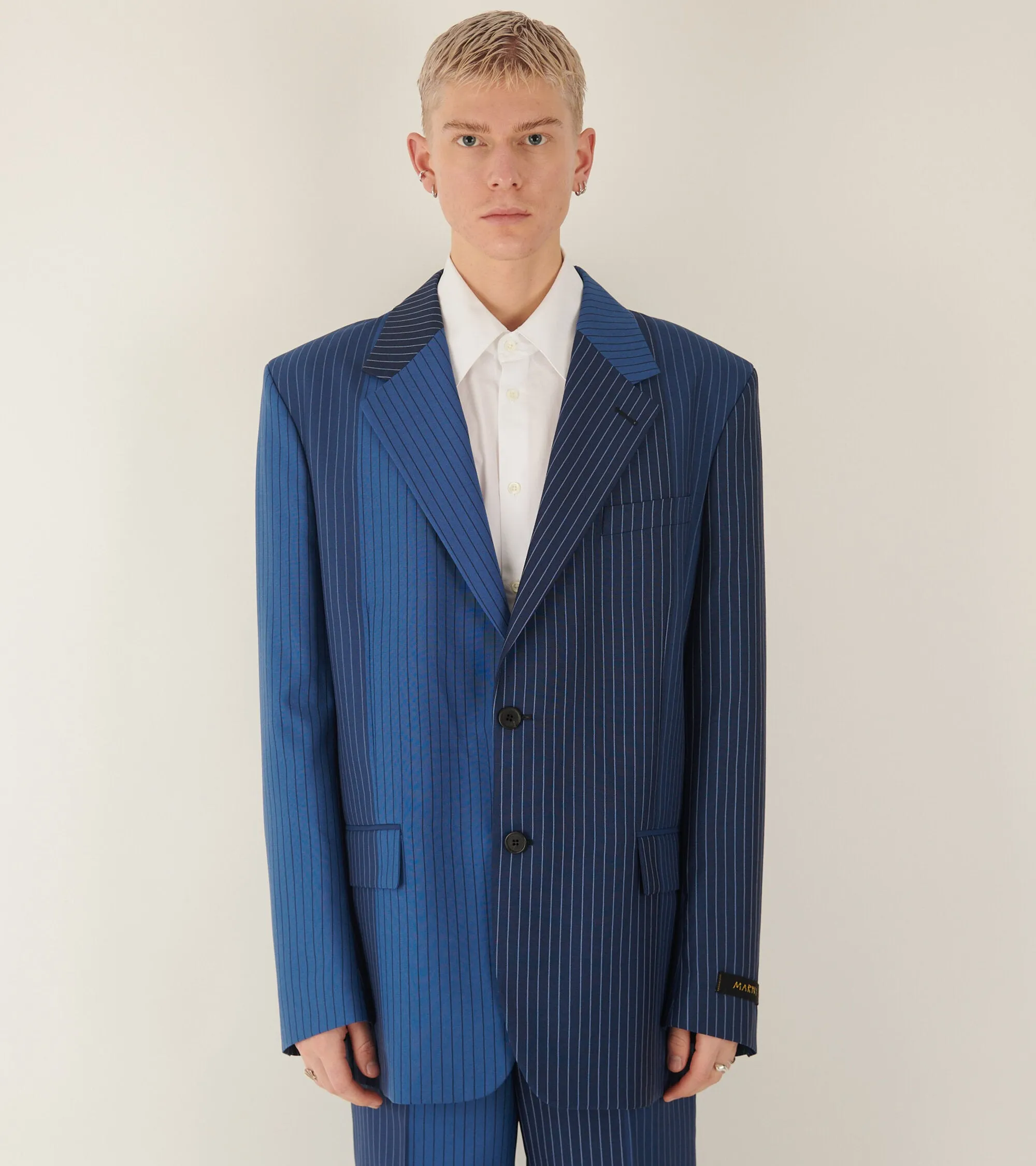Degrade Pinstripe Wool Blazer Blue Mix sold by Dr. Adams product image thumbnail 2