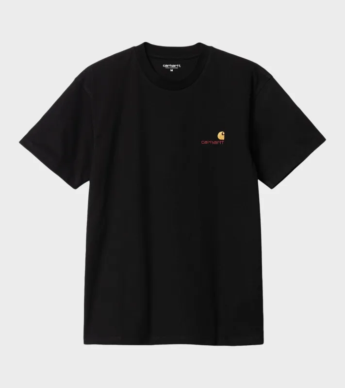 S/S American Script T-shirt Black sold by Dr. Adams