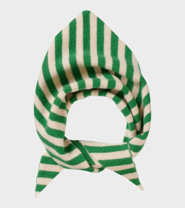 Stripe Triangle Neckerchief Pagoda/Oatmeal sold by Dr. Adams