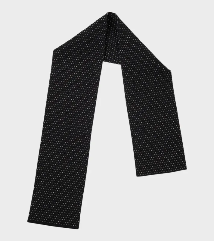 Small Stitch Scarf Black/Oatmeal sold by Dr. Adams