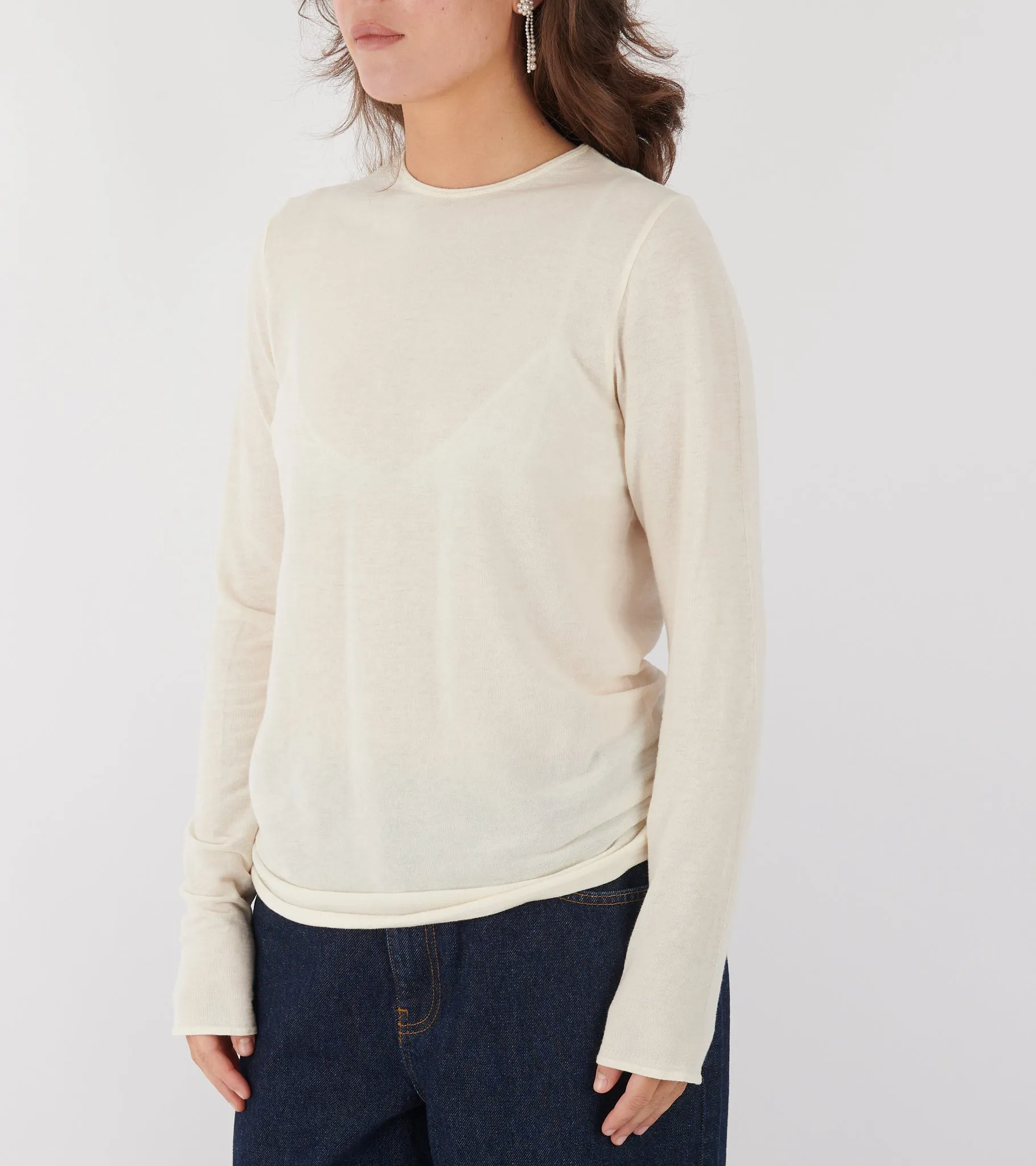 Gentle Long Sleeve Pure Ecru sold by Dr. Adams product image thumbnail 3