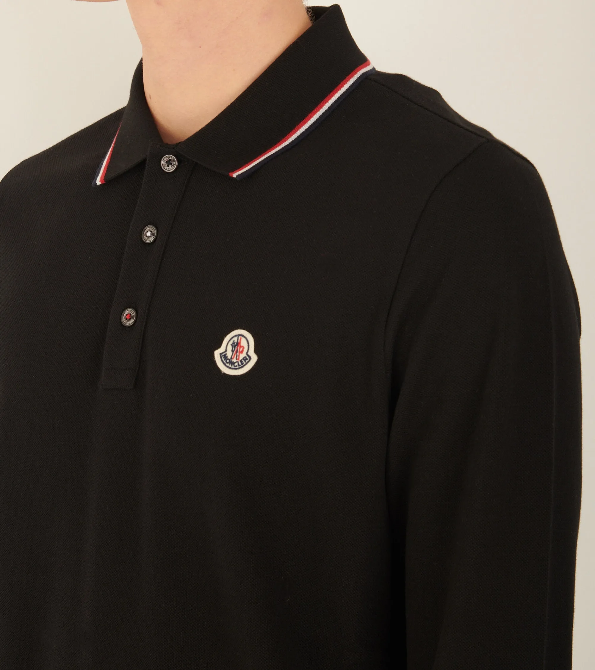 L/S Logo Stripe Polo Black sold by Dr. Adams product image thumbnail 3