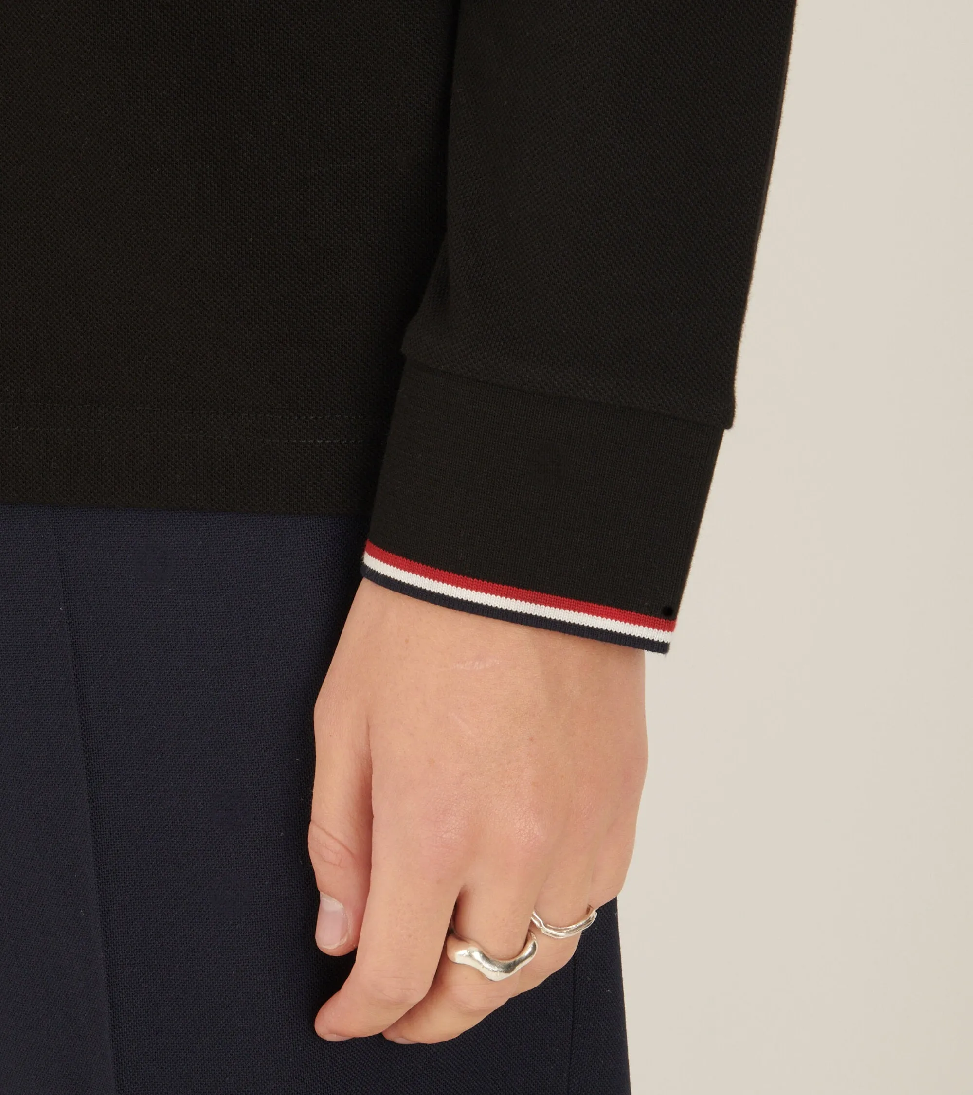 L/S Logo Stripe Polo Black sold by Dr. Adams product image thumbnail 4