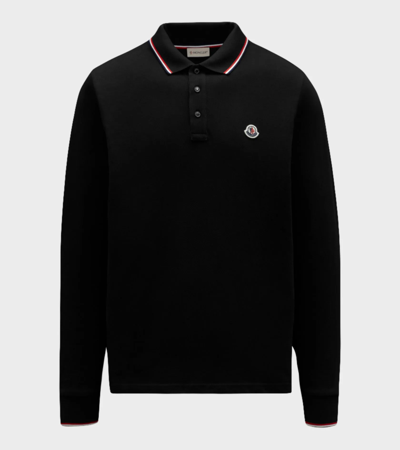 L/S Logo Stripe Polo Black sold by Dr. Adams