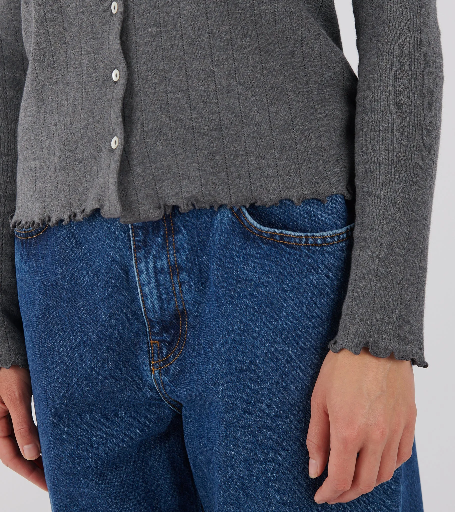 Edie Cardigan Dark Grey Melange sold by Dr. Adams product image thumbnail 4