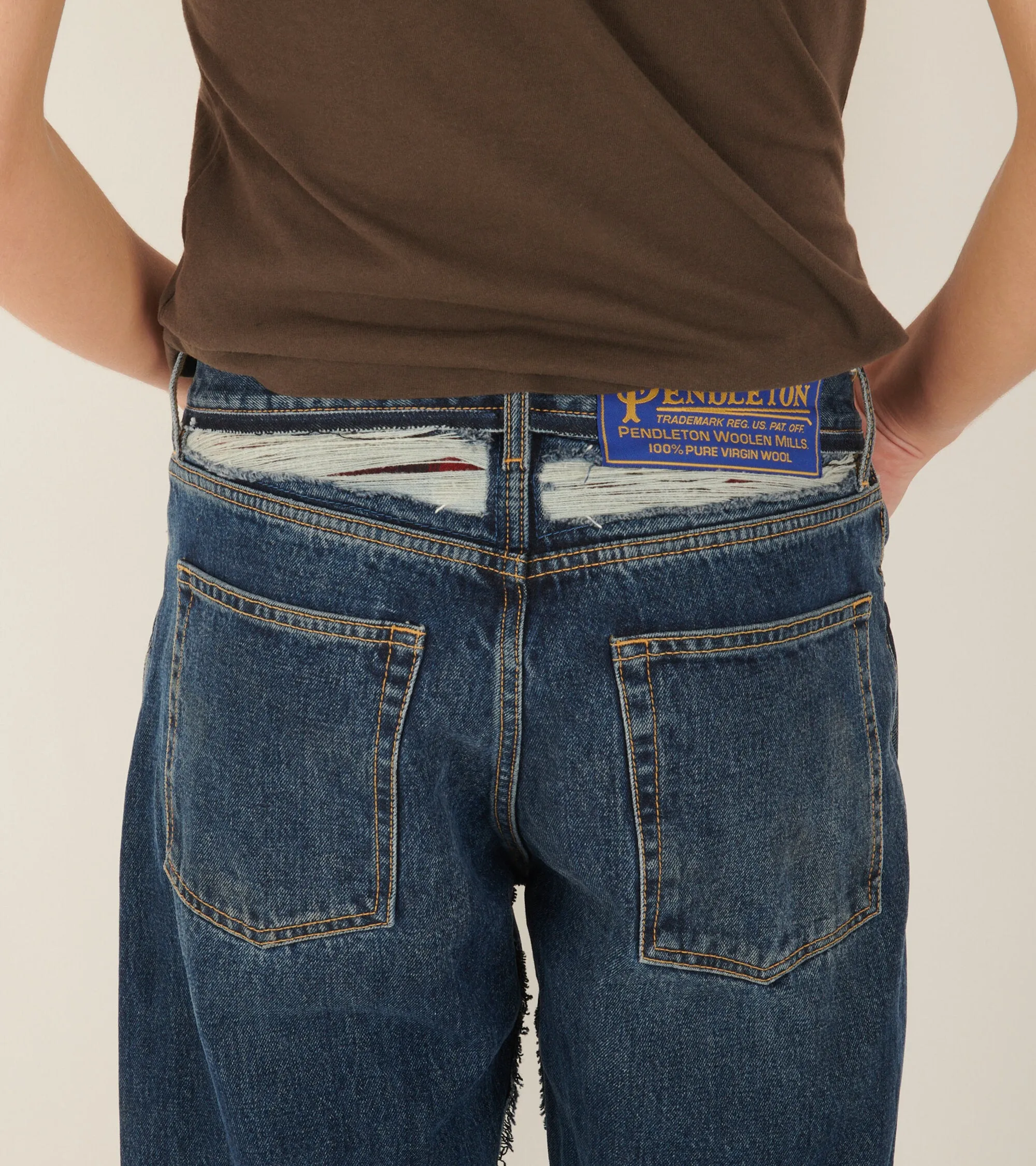 Pendleton Yoke Jeans Navy sold by Dr. Adams product image thumbnail 4