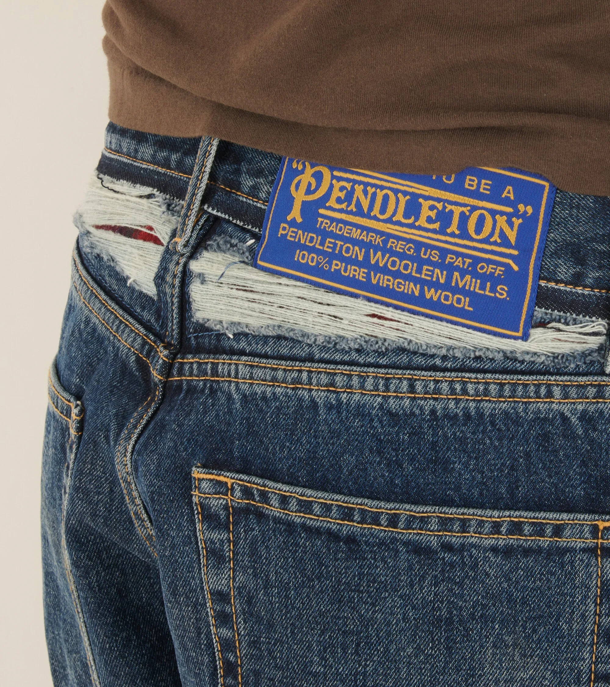 Pendleton Yoke Jeans Navy sold by Dr. Adams product image thumbnail 5