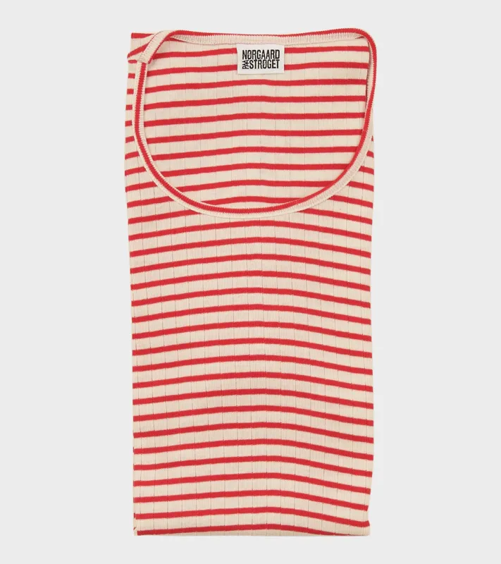 101 Rib NPS Stripes Ecru/Red sold by Dr. Adams