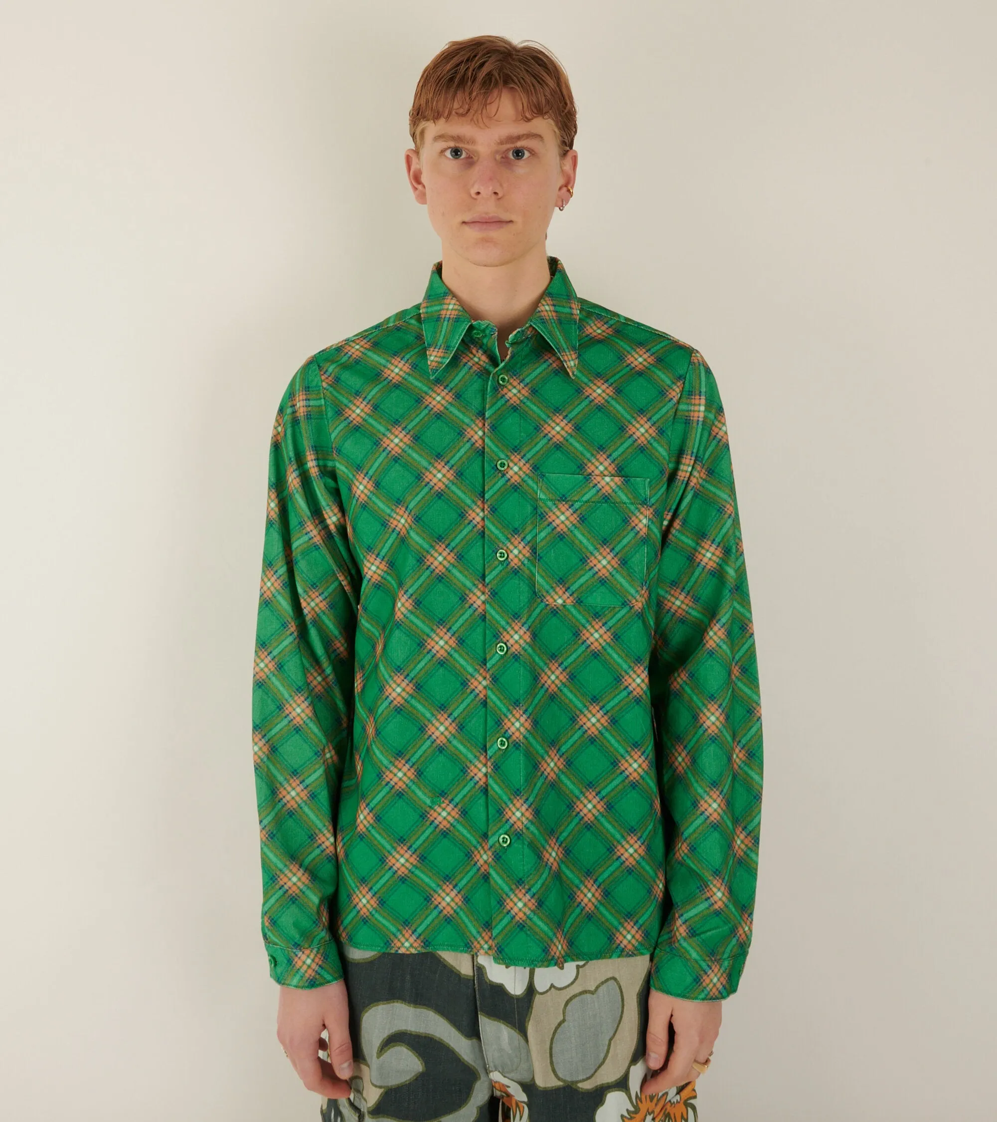 Corduroy Shirt Green Plaid sold by Dr. Adams product image thumbnail 2