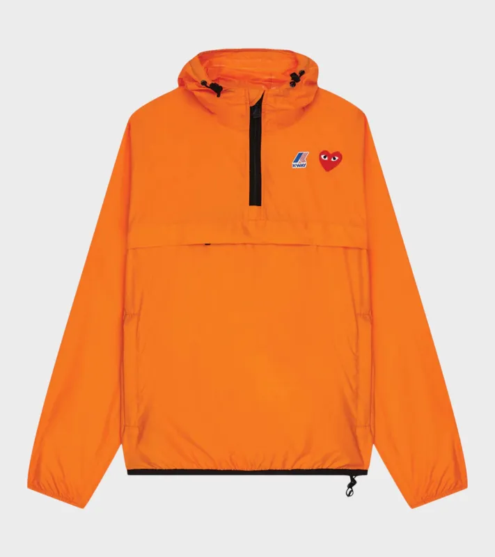 K-WAY Packable Half Zip Anorak Orange sold by Dr. Adams