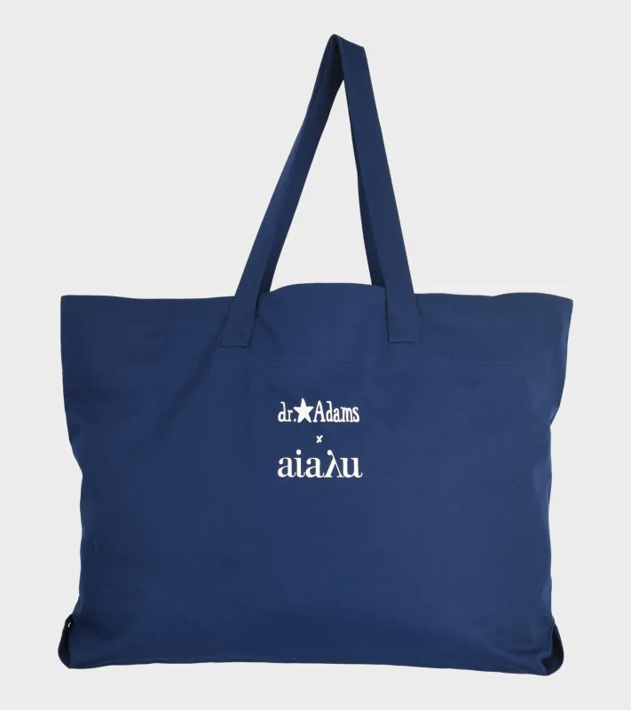 dr. Adams Totebag Japanese Blue made by aiayu