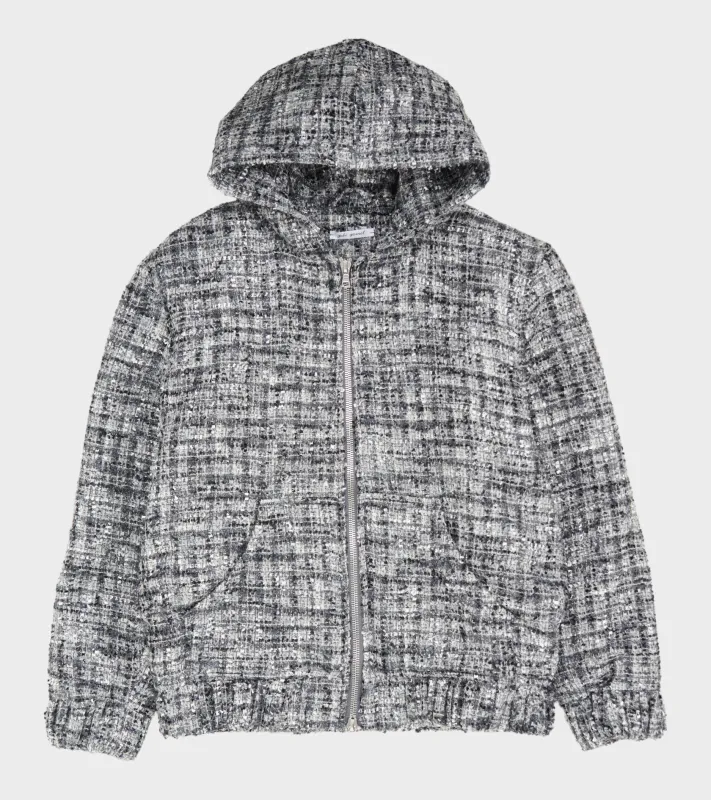 Bouclé Hooded Zip-up Jacket Classic Grey sold by Dr. Adams