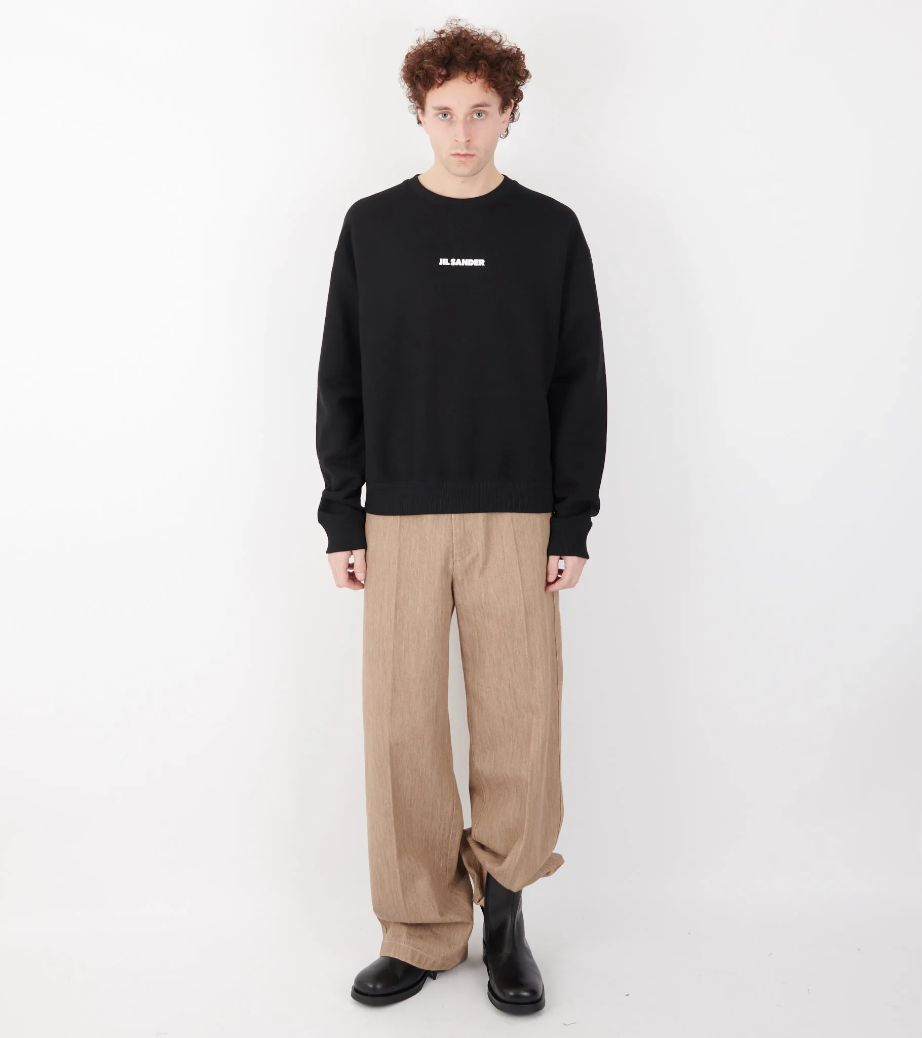 Light Soft Brushed Cotton Terry Sweatshirt Black sold by Dr. Adams product image thumbnail 2