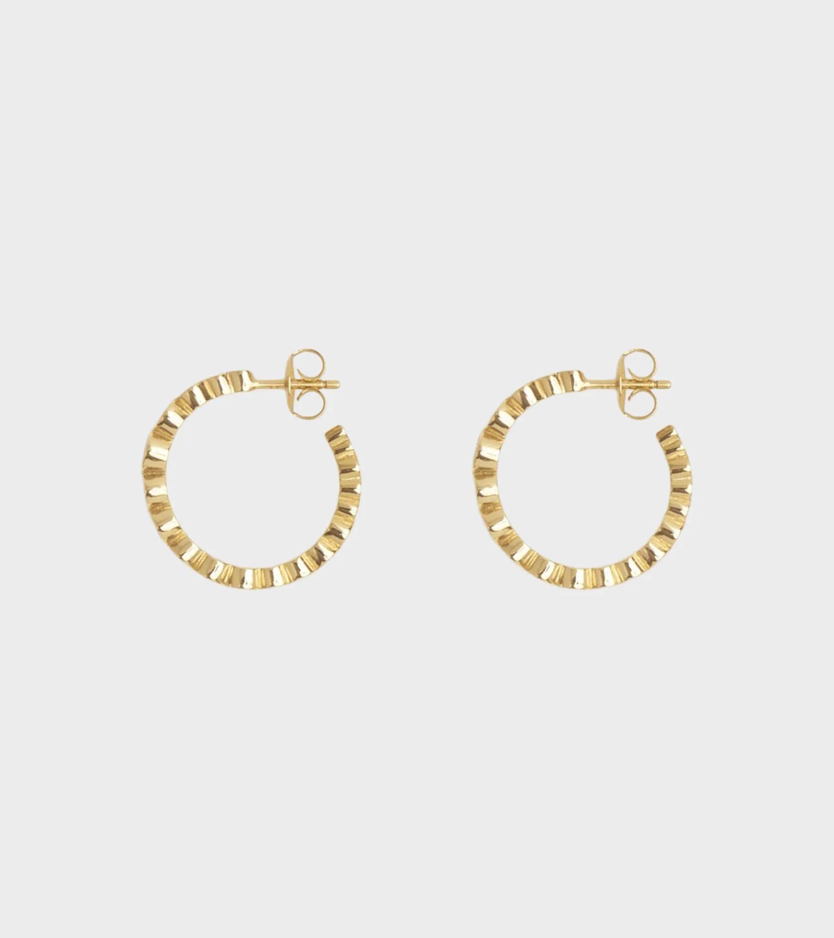 Ottilia Hoops 18K Gold Pleating sold by Dr. Adams product image thumbnail 3