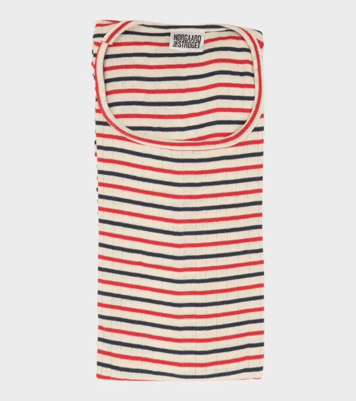 101 Rib Tricolore Ecru/Red/Navy sold by Dr. Adams