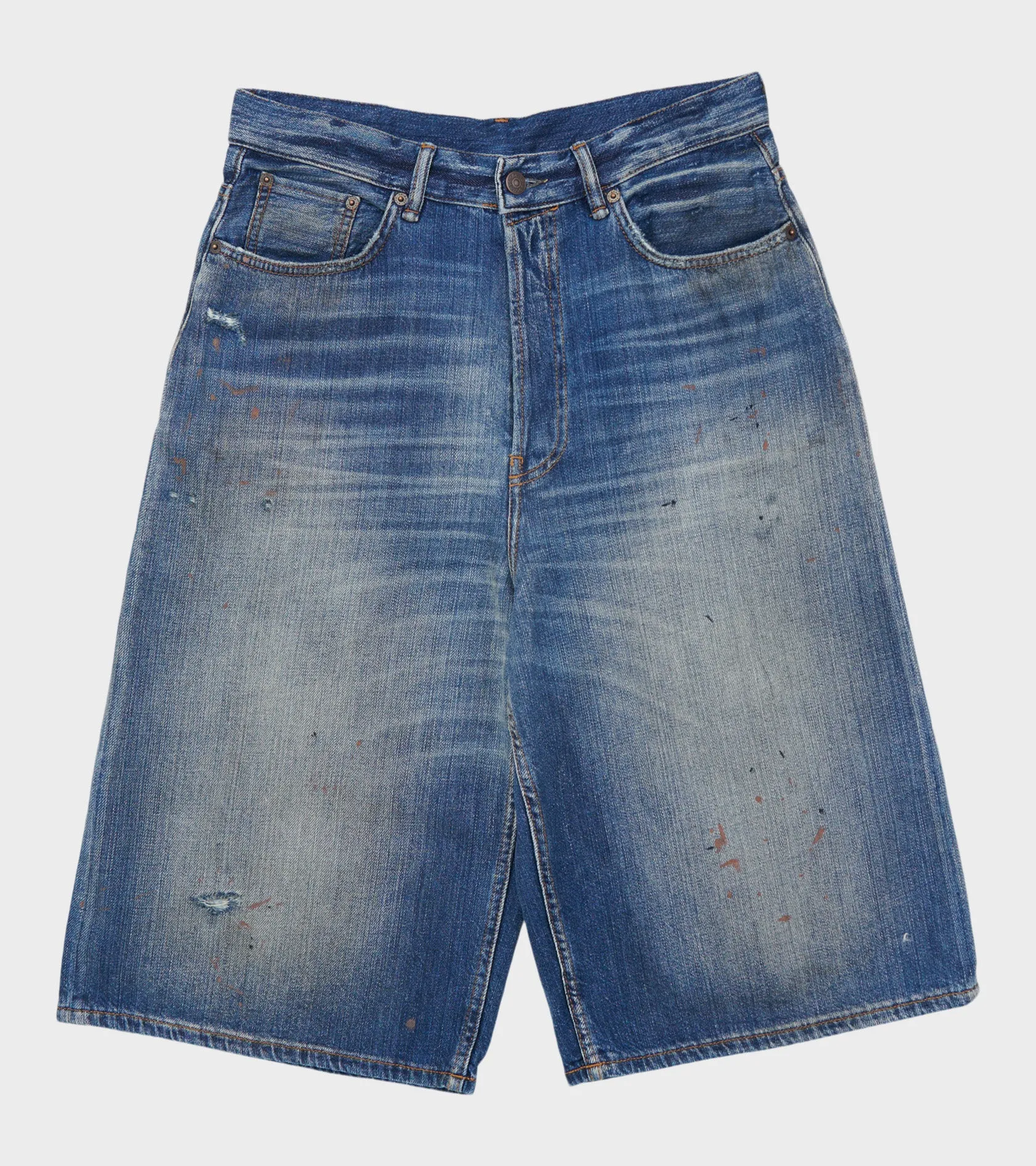 Baggy Denim Shorts Mid Blue sold by Dr. Adams