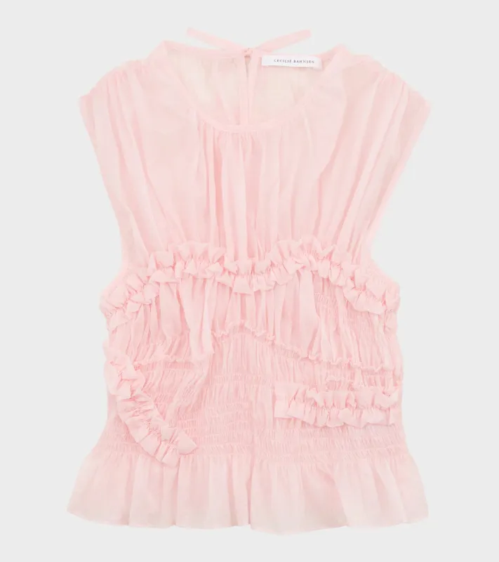 Uphi Top Blush Pink made by Cecilie Bahnsen