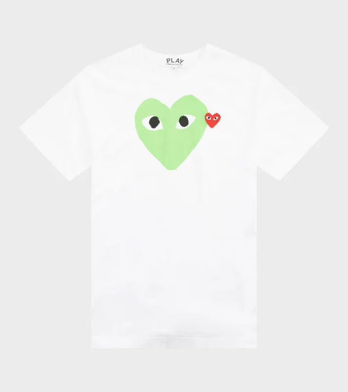 U Big Green Heart T-shirt White sold by Dr. Adams