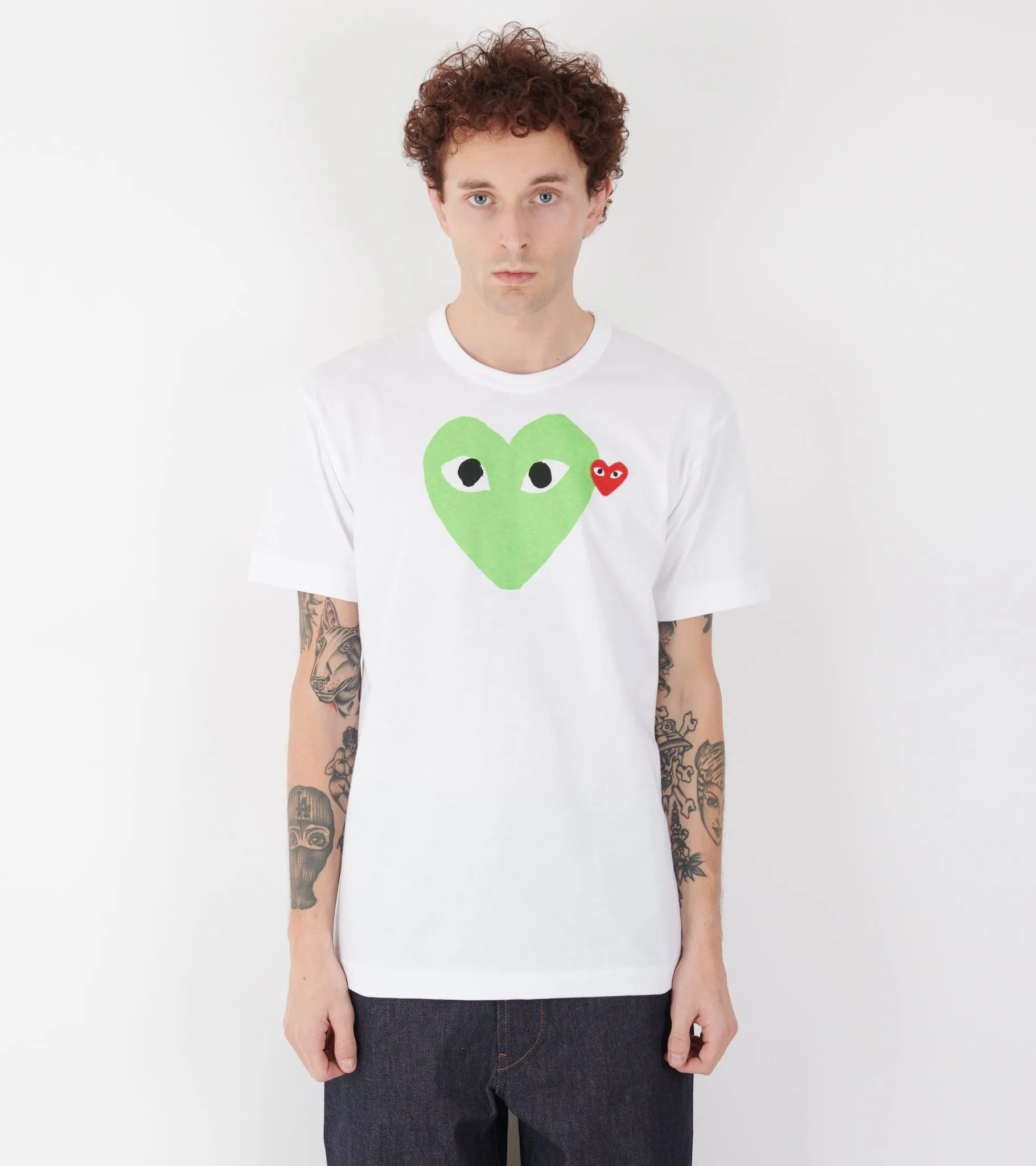 U Big Green Heart T-shirt White sold by Dr. Adams product image thumbnail 2