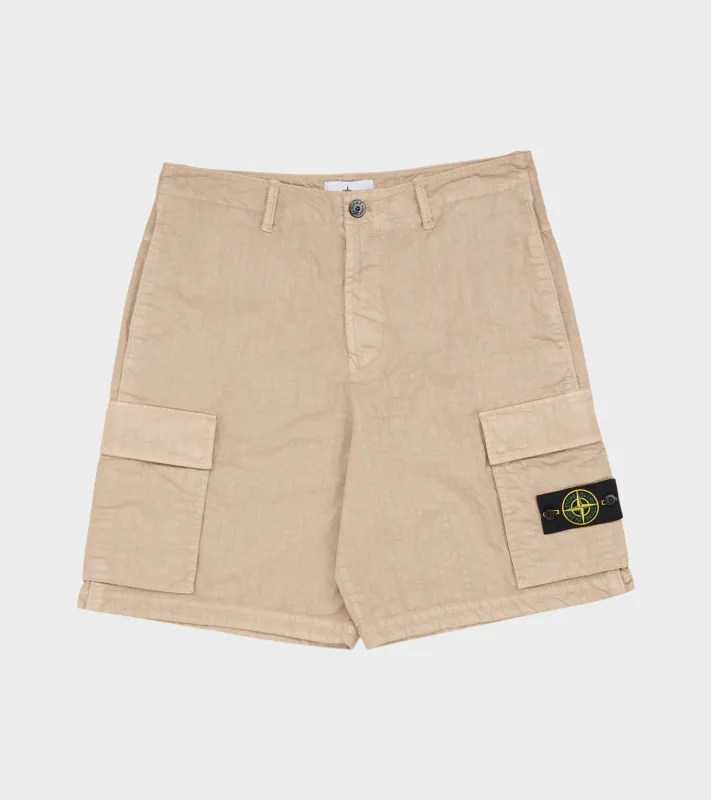 Loose Wide Leg Bermuda Shorts Beige sold by Dr. Adams