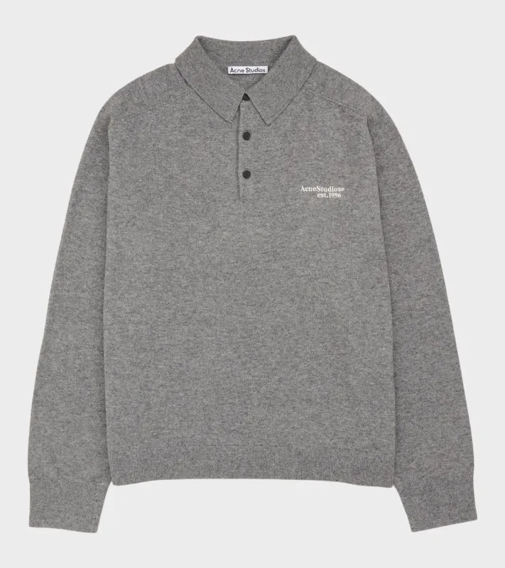 Wool Knit Polo Dark Grey sold by Dr. Adams