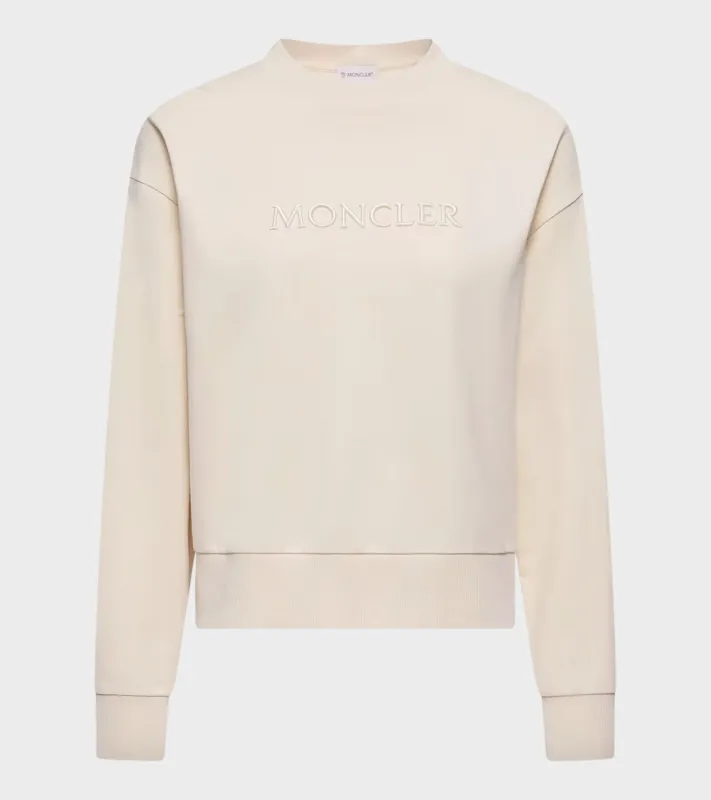 Embroidered Logo Cotton Sweatshirt White Ivory sold by Dr. Adams