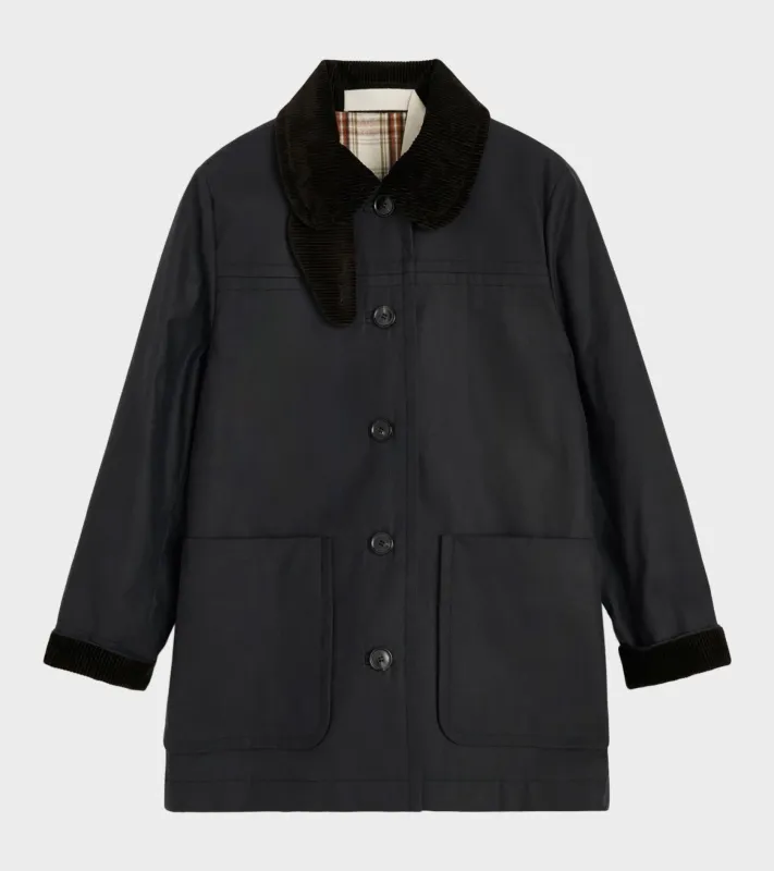 Jamie Jacket Ripstop Oilskin Antracite made by aiayu