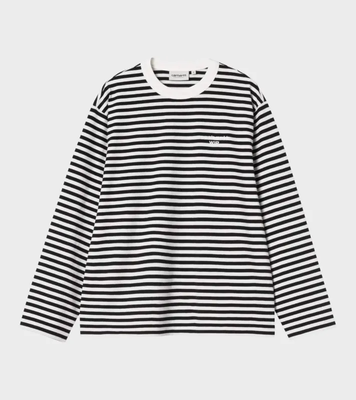 W L/S Ezra T-shirt Black/Wax made by Carhartt WIP