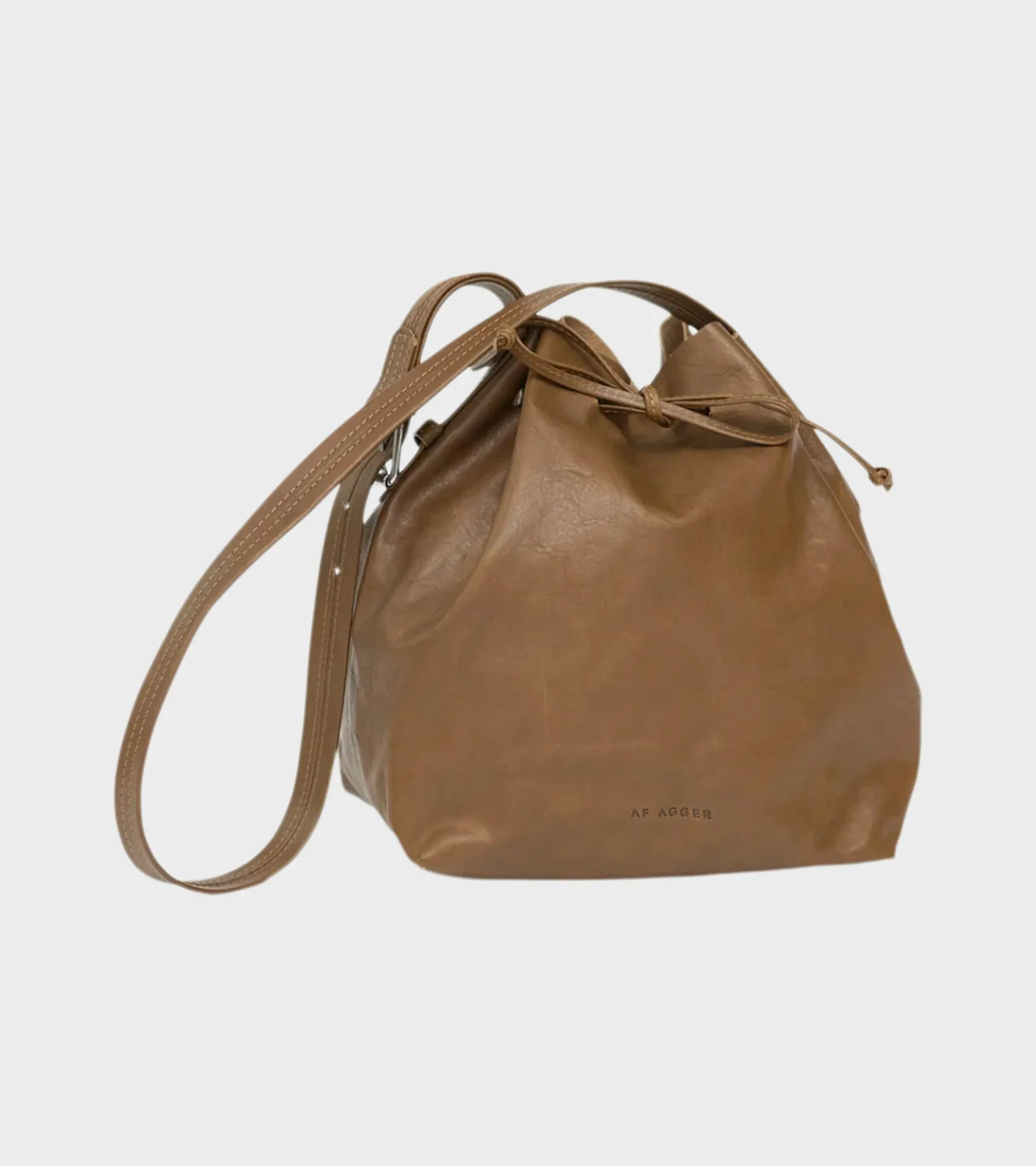 Full Grain Leather Bucket Bag Militare Brown sold by Dr. Adams