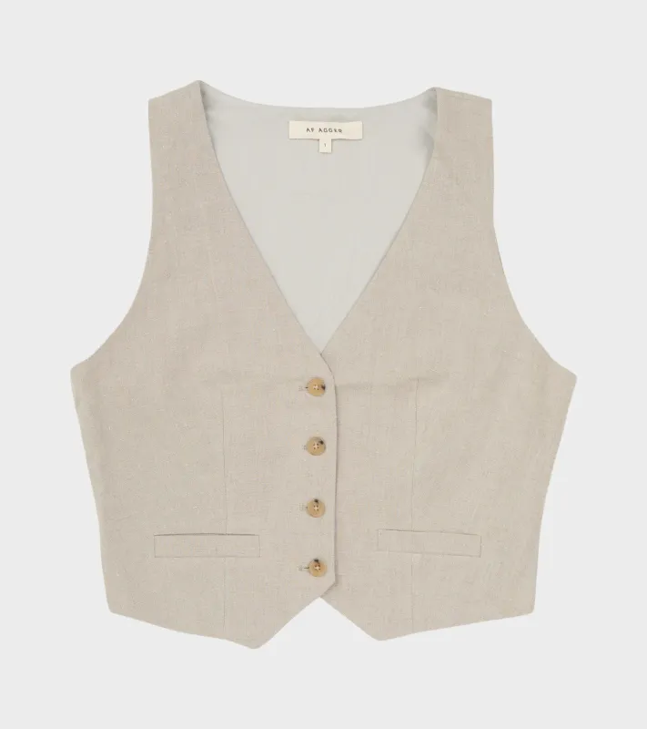 Linen Vest Nature made by AF Agger