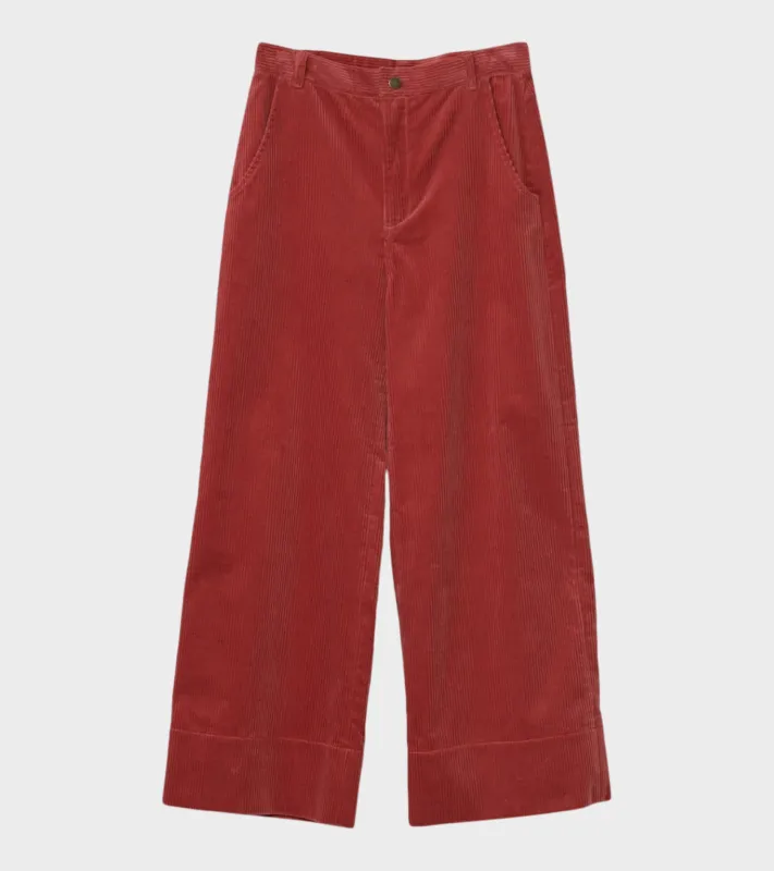 Corduroy Wide Pants Dusty Rose made by AF Agger