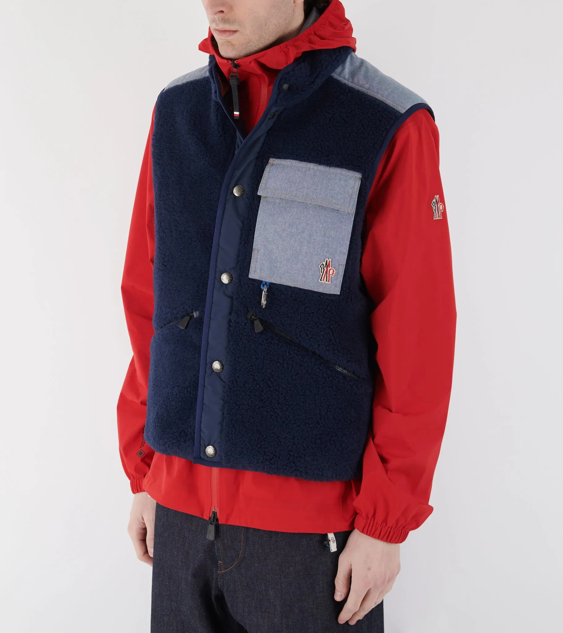 Teddy & Chambray Vest Navy Blue sold by Dr. Adams product image thumbnail 3